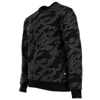 G-STAR Herren Sweatshirt - Camouflage, Island Camo, Pullover, Bio-Baumwolle Schwarz/Grau 2XL