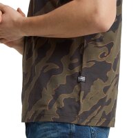 G-STAR Herren T-Shirt - Camouflage, Island Camo, Rundhals, Bio-Baumwolle Schwarz/Grün M