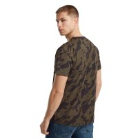 G-STAR mens T-shirt - camouflage, island camo, round neck, organic cotton Black/Green M (Medium)