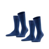 FALKE Herren Socken, 4er Pack - Happy, Kurzsocken, Baumwolle Schwarz/Blau 39-42