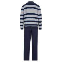 hajo mens home suit, 2-piece set - Klima-Komfort, jacket and trousers, cotton mix Blue 3XL (XXX-Large)