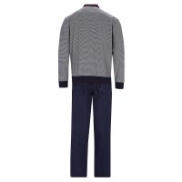 hajo Herren Hausanzug, 2-tlg. Set - Klima-Komfort, Jacke und Hose, Cotton-Mix Blau 3XL