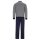 hajo Herren Hausanzug, 2-tlg. Set - Klima-Komfort, Jacke und Hose, Cotton-Mix Blau 3XL