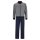 hajo mens home suit, 2-piece set - Klima-Komfort, jacket and trousers, cotton mix Blue 3XL (XXX-Large)