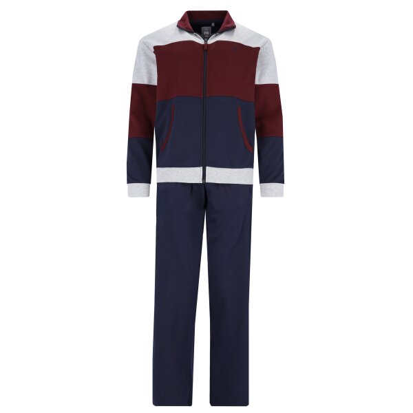 hajo Herren Hausanzug, 2-tlg. Set - Klima-Komfort, Jacke und Hose, Cotton-Mix Blau 2XL
