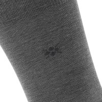 Burlington mens socks LEEDS - virgin wool, logo, plain, one size, 40-46 Grey 40-46