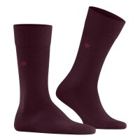 Burlington mens socks LEEDS - virgin wool, logo, plain, one size, 40-46 Dark red 40-46