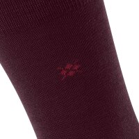 Burlington mens socks LEEDS - virgin wool, logo, plain, one size, 40-46 Dark red 40-46