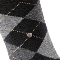 Burlington mens socks EDINBURGH - diamond pattern, argyle, clip, one size, 40-46 Black 40-46