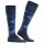 Burlington mens knee-high socks - EDINBURGH, virgin wool, rhombus, One Size Blue 40-46