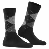 Burlington Damen Socken MARYLEBONE - Kurzstrumpf, Rautenmuster, Onesize Schwarz 36-41