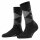 Burlington Ladies Socks MARYLEBONE - short socks, diamond pattern, Onesize Black 36-41
