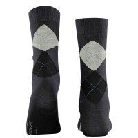 Burlington Damen Socken MARYLEBONE - Kurzstrumpf, Rautenmuster, Onesize Dunkelgrau 36-41