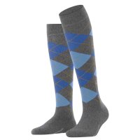 Burlington Damen Kniestrümpfe MARYLEBONE - Schurwolle, Rauten, One Size