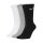 NIKE Unisex Tennissocken, 3er Pack - Cushioned - Training Crew Socks, einfarbig, Logo Schwarz/Grau/Weiß 38-42