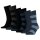 TOMMY HILFIGER Men Socks, Pack of 6 - Rugby Sock, Stockings, Stripes, uni/striped Black/dark blue/blue denim 43-46