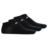 NIKE Unisex Sneaker Socks, 3-pack - Lightweight - No Show Sneaker, solid color, logo Black 42-46 (UK 8-11)