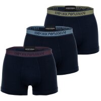 EMPORIO ARMANI Herren Trunks, 3er Pack - CORE LOGOBAND, Boxershorts, Stretch Cotton