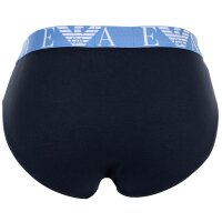 EMPORIO ARMANI Herren Slips, 3er Pack - BOLD MONOGRAM, Briefs, Stretch Cotton Marine S