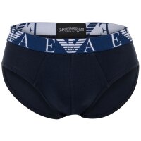 EMPORIO ARMANI Herren Slips, 3er Pack - BOLD MONOGRAM, Briefs, Stretch Cotton Marine S