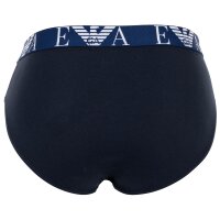 EMPORIO ARMANI Herren Slips, 3er Pack - BOLD MONOGRAM, Briefs, Stretch Cotton Marine S