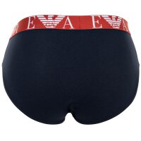 EMPORIO ARMANI Herren Slips, 3er Pack - BOLD MONOGRAM, Briefs, Stretch Cotton Marine S