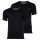 EMPORIO ARMANI Herren T-Shirt, 2er Pack - CORE LOGOBAND, V-Neck, Stretch Cotton Schwarz L
