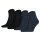 TOMMY HILFIGER Herren Quarter Socken, 4er Pack - Sneaker, Unifarben, 39-49 Schwarz/Blau 39-42
