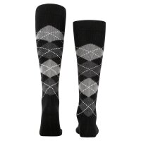 Burlington mens knee socks - PRESTON, rhombus, One Size Black 40-46