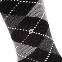 Burlington mens knee socks - PRESTON, rhombus, One Size Black 40-46