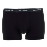 CECEBA Herren Boxershorts, 4er Pack - Monza, Unterwäsche, Logo, einfarbig Schwarz M