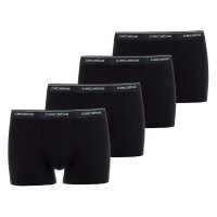 CECEBA mens boxer shorts, 4-pack - Monza, underwear, logo, single-coloured Black M (Medium)