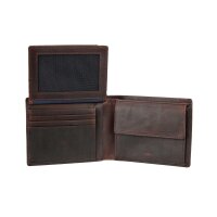 JOOP! Mens Wallet - Loreto Typhon Billfold mh9, genuine Leather, 9,5x12x2cm (HxWxD) Brown