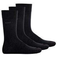 BOSS Herren Socken, 6er Pack - Finest Soft Cotton, Threepack RS Uni CC Schwarz/Dunkelgrau 43-46