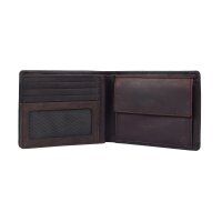 Strellson Herren Geldbörse - Brick Lane Myles Billfold mh8, 9,5x12x2cm (HxBxT) Dunkelbraun