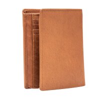 Strellson mens wallet, genuine leather - Blackwall Jorge Billfold V8, 10x13x2cm (HxWxD) Brown