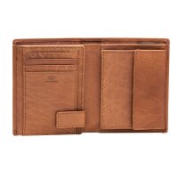 Strellson mens wallet, genuine leather - Blackwall Jorge Billfold V8, 10x13x2cm (HxWxD) Brown