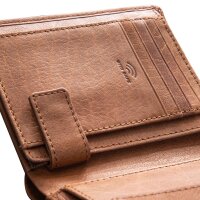Strellson mens wallet, genuine leather - Blackwall Jorge Billfold V8, 10x13x2cm (HxWxD) Brown