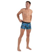 HOM Herren Boxershorts - Boxer Briefs Java, Unterhose, gemustert Blau L
