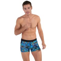 HOM mens boxer shorts - Boxer Briefs Java, pants, patterned Blue L (Large)