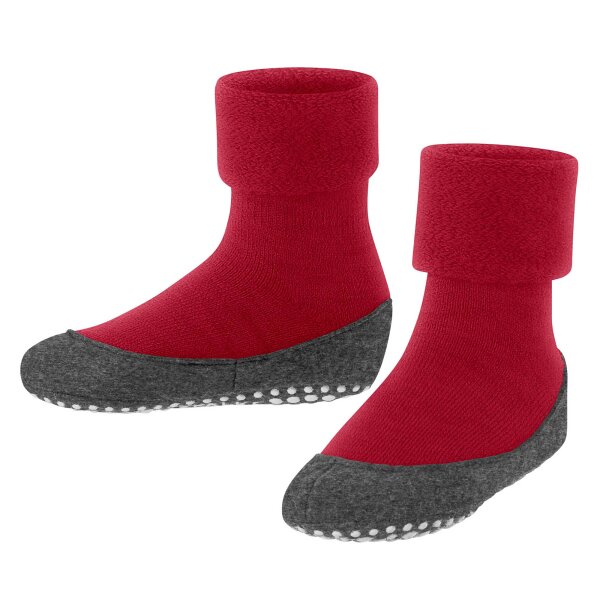 FALKE Kids slippers - Cosyshoe, slippers, anti-slip, virgin wool Light red 33-34