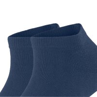 FALKE Womens Socks, 2-pack - Happy, Sneaker Socks, solid color Dark blue 39-42 (UK 5,5-8)
