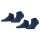 FALKE Womens Socks, 2-pack - Happy, Sneaker Socks, solid color Dark blue 39-42 (UK 5,5-8)