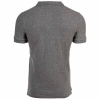 Superdry Herren Poloshirt - Vintage Superstate, Kurzarm, Knopfleiste, Baumwolle Grau meliert M