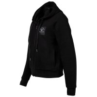 EMPORIO ARMANI Damen Sweatjacke - ICONIC TERRY, Reißverschluss, Kapuze, Cotton-Mix Schwarz XS