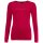 EMPORIO ARMANI Ladies Long Sleeve Shirt - ESSENTIAL STUDS LOGO, Round Neck, Stretch Cotton Pink S (Small)