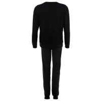 EMPORIO ARMANI Ladies Pyjama Set 2-piece - ESSENTIAL STUDS LOGO, Stretch Cotton Black S (Small)