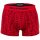 EMPORIO ARMANI mens trunks, 3-pack - PURE COTTON, boxer shorts, plain/patterned Red/black M (Medium)