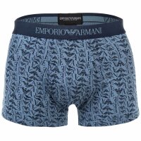 EMPORIO ARMANI Herren Trunks, 3er Pack - PURE COTTON, Boxershorts, uni/gemustert Marine/Blau M