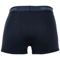 EMPORIO ARMANI Herren Trunks, 3er Pack - PURE COTTON, Boxershorts, uni/gemustert Marine/Blau M